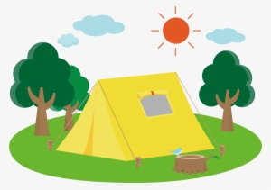 Camping Clipart Melonheadz - Campsite Png