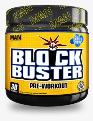 Man Sports New Blockbuster Pre Workout - Man Sports Blockbuster - 30 Servings Glacier Blue Razz