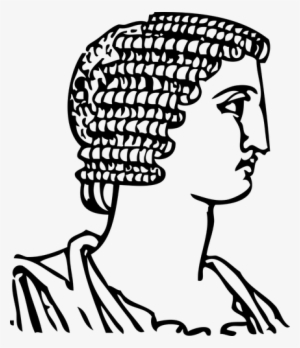 Ancient Greek Short Hairstyle Vector Clip Art - Antike Clipart