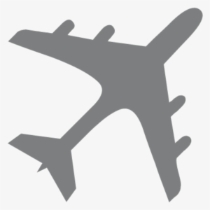 Airplane Clipart Grey - Airplane Icon Grey