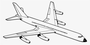 Airplane Aircraft Drawing Aviation Black And White - Sketch Of An Aeroplane