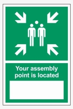assembly point location sign - assembly point sign pole