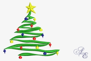 A Stylized Line Drawing Christmas Tree - Christmas Tree