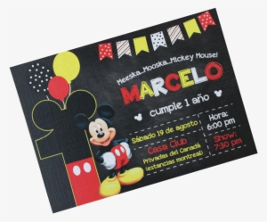 Invitación Piñata - Walt Disney World Dreams Mickey Mouse Goofy Donald