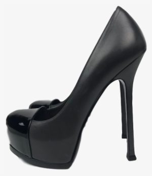 Yves Saint Laurent Tribute Double Platform Pump Black - High-heeled Shoe