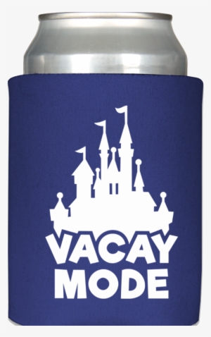 Vacay Mode Cinderella's Castle Drink Koozie - Disney White Sticker Decal Castle Magic Kingdom White