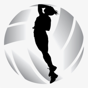Download Girls Volleyball Silhouette Clipart Beach - Volleyball Silhouette