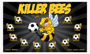 3'x5′ Vinyl Banner Killer Bees - Illustration