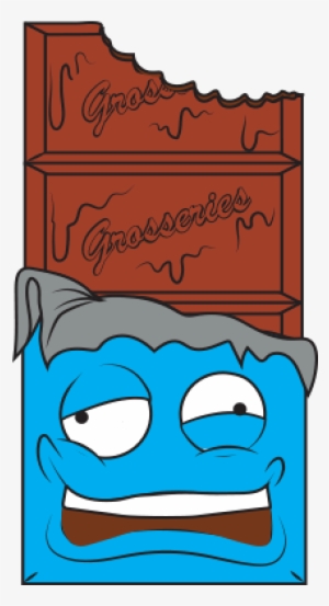 Crusty Chocolate Bar Blue Gray - Grossery Gang Crusty Chocolate Bar