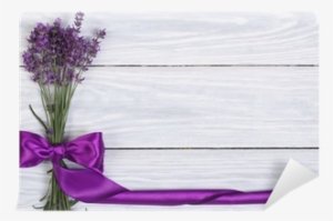 Floral Frame From Flowers Of Lavender And Purple Ribbon - Lavender Flower Frame
