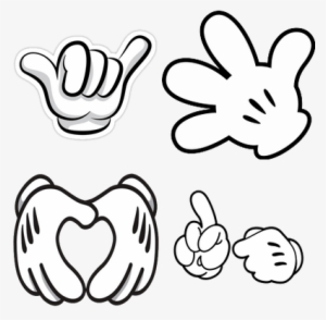Mickey Mouse Hand Template