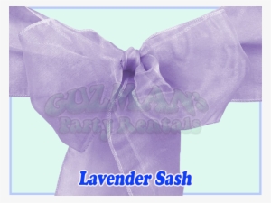 Lavender Sash Description - Organza Sash Silver (10 Pack)