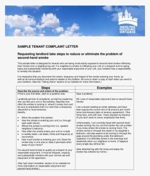 Tenant Complaint Letter Main Image - Landlord Complaint Letter To Tenant