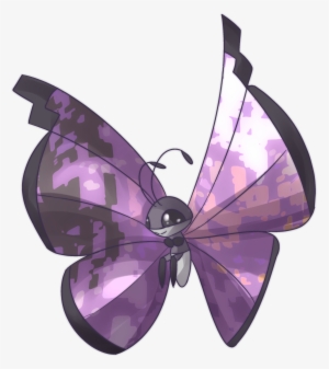Glitch Clipart Simple Butterfly - Pokemon Vivillon Custom Pattern