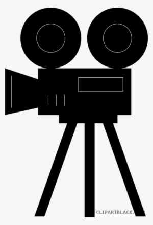 Movie Silhouette Tools Free Black White Clipart Images - Video Camera Clipart Png