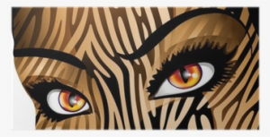 Occhi Donna Tigre Tiger Woman's Eyes Vector Poster - Bengal Tiger