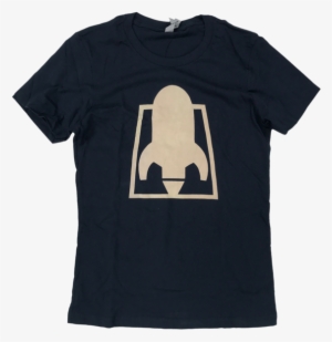 Rftc Ladies 'rocket Logo' Navy T-shirt - Rocket From The Crypt