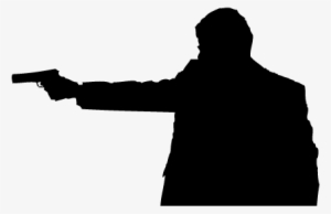 flapper silhouette vector - man shooting silhouette png