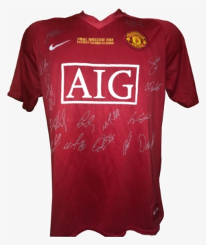 Manchester United Signed 2008 Champions League Winning - Manchester United Blue Kit Anniversary
