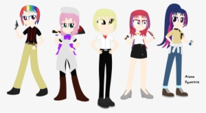 Anime-equestria, Blood, Boots, Bow, Cleaver, Clothes, - Equestria