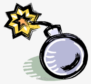 Bomb With Fuse Royalty Free Vector Clip Art Illustration - Hyperbole