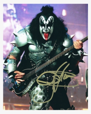 Gene Simmons Signed 8 X 10 Photo - Kiss Band Lead Singer