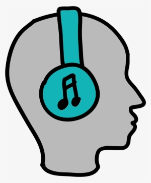 Listen To Music Icon - Human Brain Cartoon Png