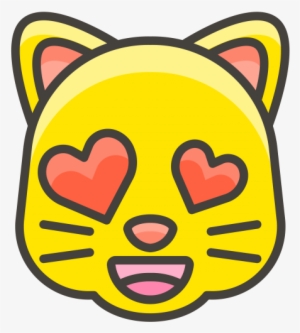 Smiling Cat Face With Heart Eyes Emoji - Easy To Draw A Cat