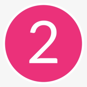 Image Result For Number 2 In Circle Transparent - Pink Number 2 In Circle