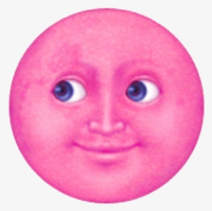 Moon Emoji Meme - Pink Moon Emoji