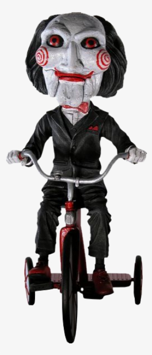 Billy The Puppet On Bike Head Knocker Bobble Head - Saw Head Knocker - Puppet Extreme