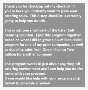 Text 28 Days - Catering