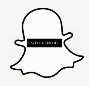 Snapchat Ghost Logo Black And White - Snapchat
