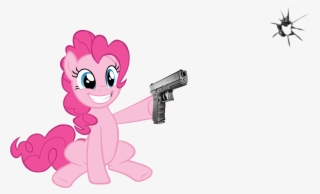 Artist Needed, Bullet Hole, Earth Pony, Female, Fourth - Pinkie Pie With A Gun