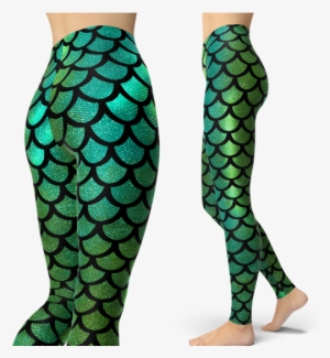 Mermaid Tail Green Leggings - Leggings