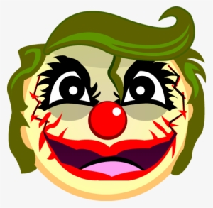 Creepy Joker Emoji By Emoteez - Creepy Emoji Png