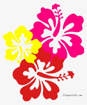 Free Hawaiian Flower Clip Art Three Flowers Printable - Hibiscus Clip Art