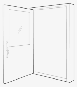 Single Swing Doors - Drawing Doors
