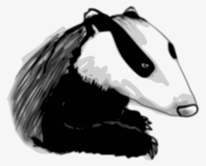 Honey Badger European Badger Drawing Wolverine - Transparent Badger Clipart Black And White