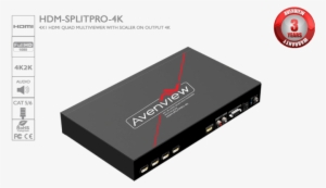 Avenview Hdm Splitpro 4k 4k Hdmi Quad Multiviewer W/ - Avenview 1 X 4 Hdmi True 4k