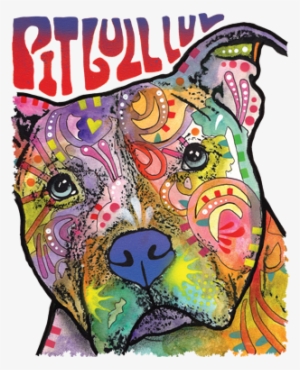 Dean Russo Canvas Wall Art - Pit Bull Luv