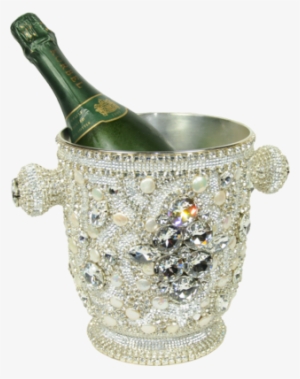 Swarovski Crystal Champagne Bucket - Crystal Champagne Png