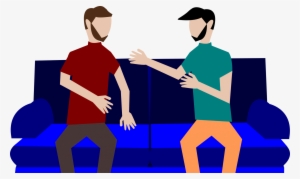 Two Men Talking Clipart - Two Guys Clipart