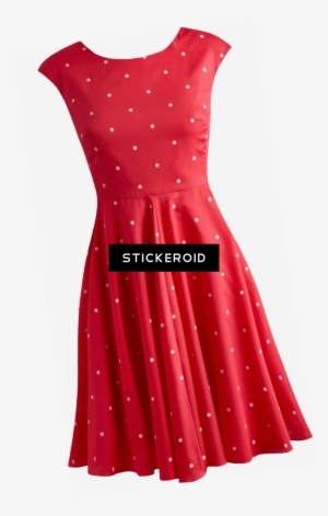 Dress Red Dots Retro - Cocktail Dress
