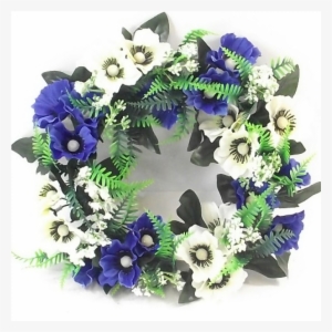 Anemone & Fern Wreath Style Arrangement - Wreath
