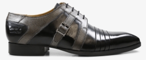 Oxford Shoes Ricky 2 Crust Aztek Black Smoke Buckle - Melvin & Hamilton Laarzen, Zwart, Maat 45