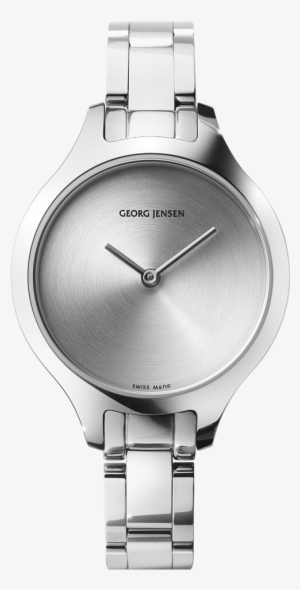 Georg Jensen Concave Watch With Stainless Steel Bracelet