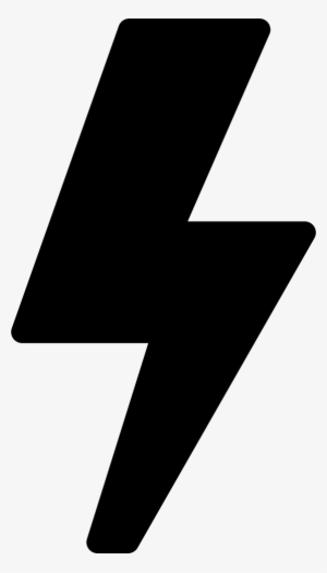 Lightning Bolt Filled Shape Comments - Sign