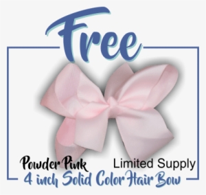 Free 4 Inch Powder Pink Bow Hair Bow, Hair Bows Bargainbows - Headband