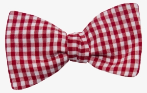 Small Red Gingham Adult Bow Tie